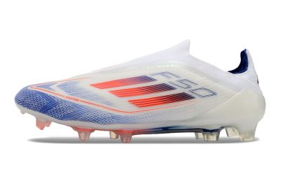 Adidas F50 Elite Laceless FG Low-Tops Football Boots - Blue/Red/Beige