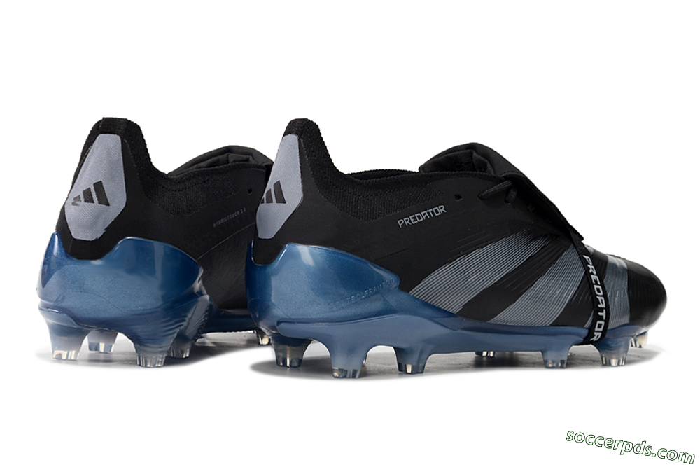 Adidas Predator Elite Tongue FG Low-Tops Football Boots - Black/Silver/Blue 6