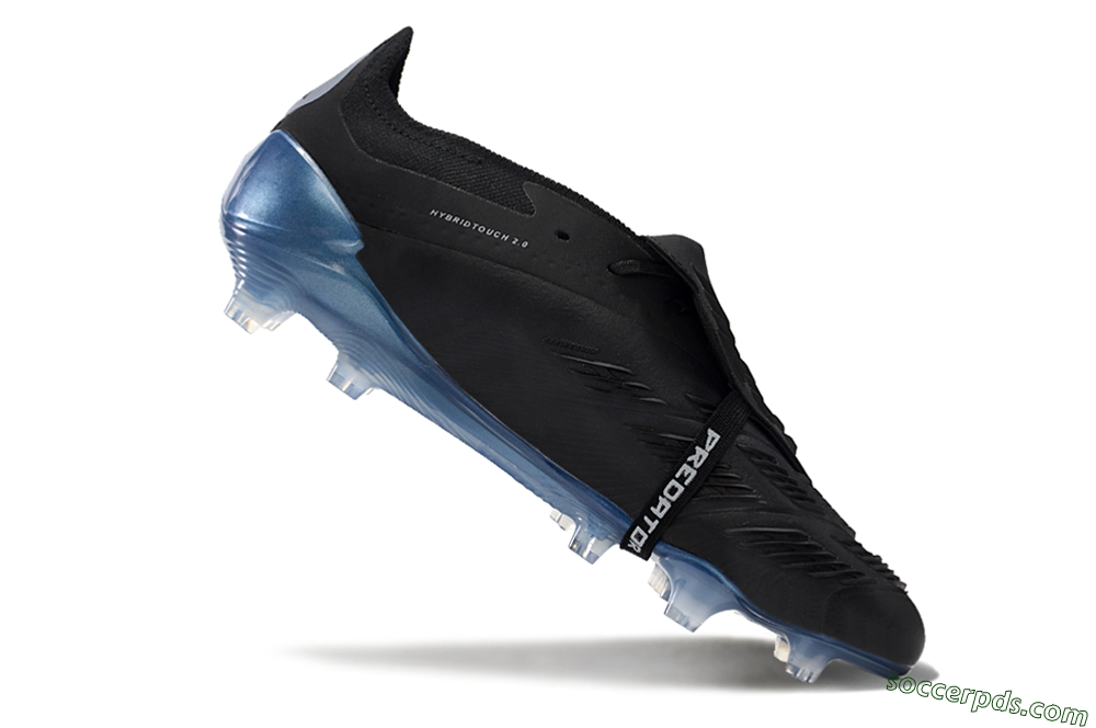 Adidas Predator Elite Tongue FG Low-Tops Football Boots - Black/Silver/Blue 4