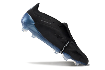 Adidas Predator Elite Tongue FG Low-Tops Football Boots - Black/Silver/Blue
