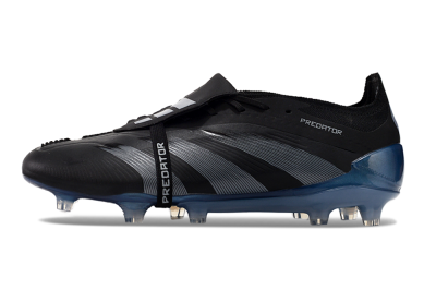 Adidas Predator Elite Tongue FG Low-Tops Football Boots - Black/Silver/Blue