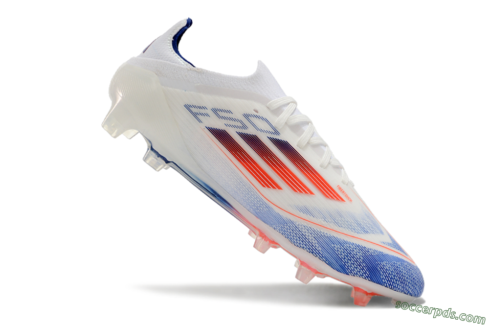 Adidas F50 Elite FG Low-Tops Football Boots - Blue/Red/Beige 4