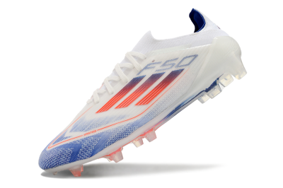 Adidas F50 Elite FG Low-Tops Football Boots - Blue/Red/Beige