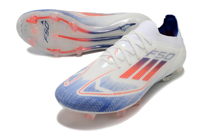 Adidas F50 Elite FG Low-Tops Football Boots - Blue/Red/Beige