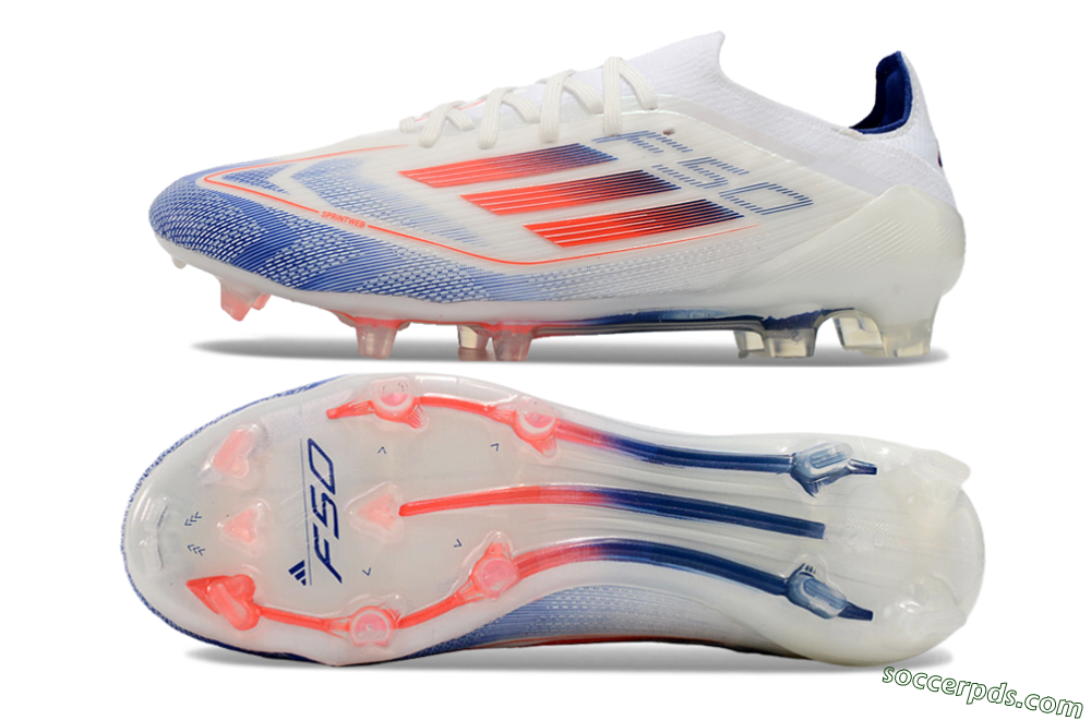 Adidas F50 Elite FG Low-Tops Football Boots - Blue/Red/Beige 0