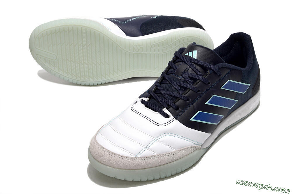 Adidas Top Sala Competition IC Low-Tops Football Shoes - White/Black/Blue 3