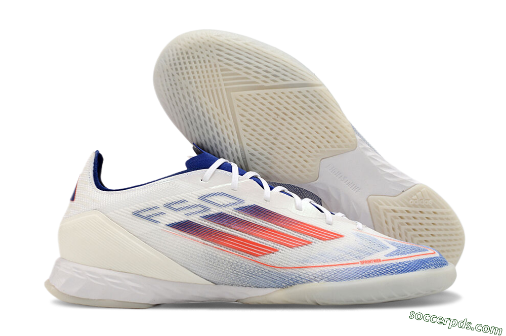 Adidas F50 Pro IC Low-Tops Football Shoes - Blue/Red/Beige 1