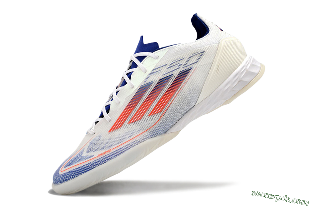 Adidas F50 Pro IC Low-Tops Football Shoes - Blue/Red/Beige 5