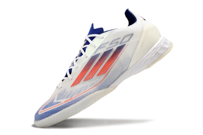 Adidas F50 Pro IC Low-Tops Football Shoes - Blue/Red/Beige