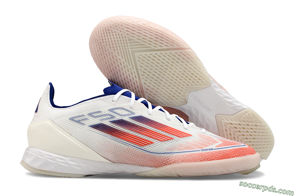 Adidas F50 Pro IC Low-Tops Football Shoes - Blue/Red/Beige 1
