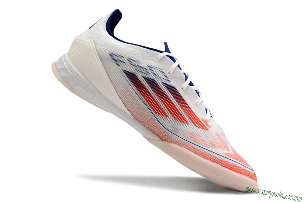 Adidas F50 Pro IC Low-Tops Football Shoes - Blue/Red/Beige 4