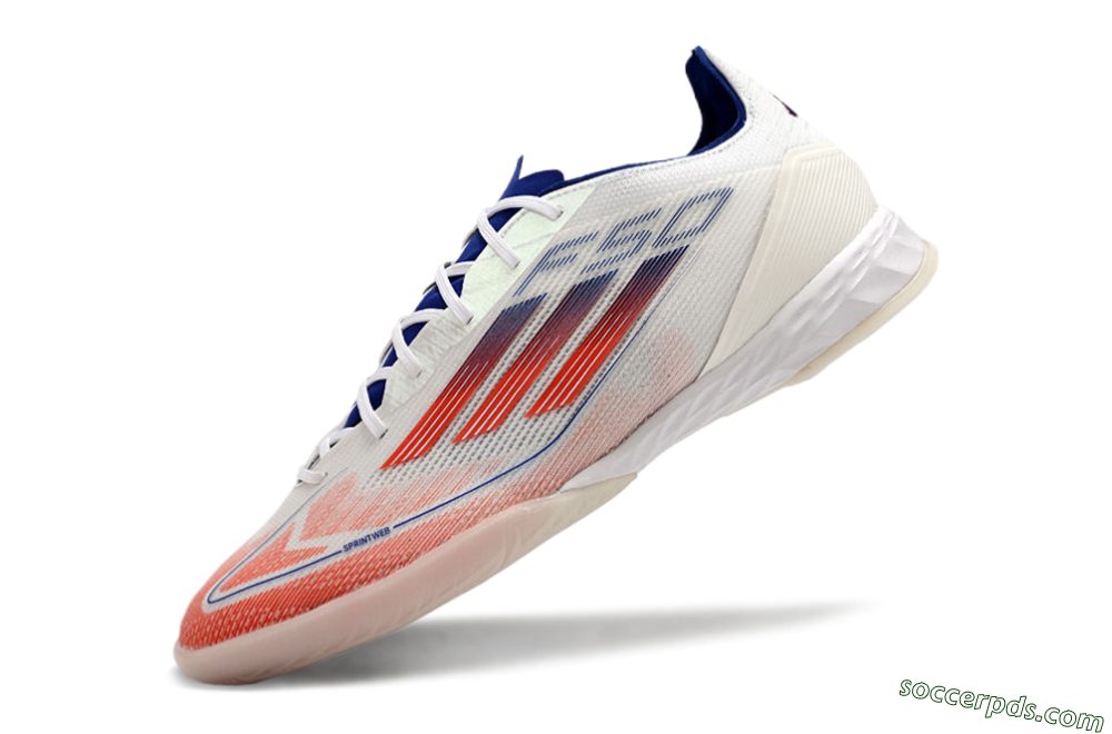 Adidas F50 Pro IC Low-Tops Football Shoes - Blue/Red/Beige 5