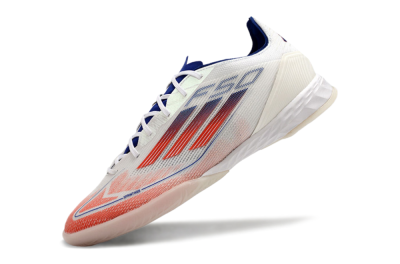 Adidas F50 Pro IC Low-Tops Football Shoes - Blue/Red/Beige