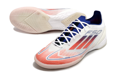 Adidas F50 Pro IC Low-Tops Football Shoes - Blue/Red/Beige