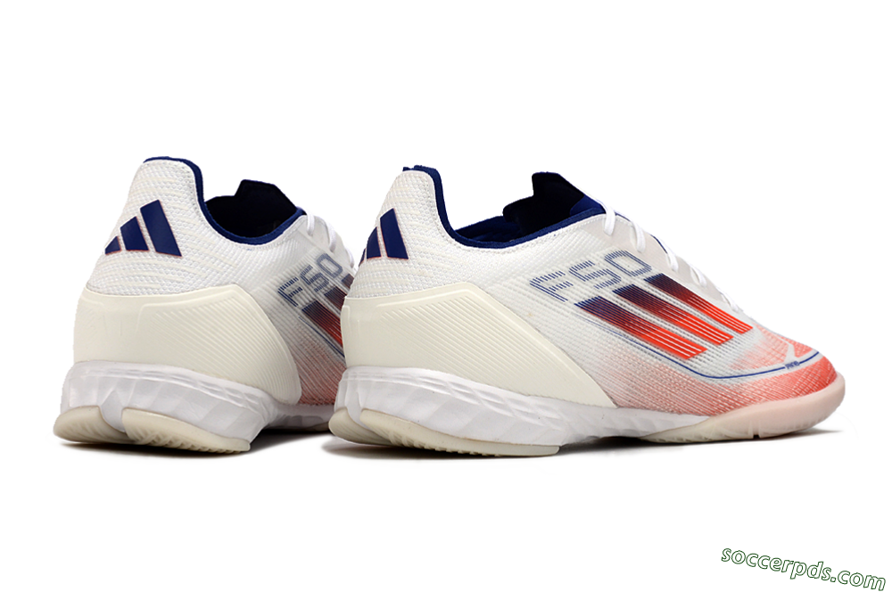 Adidas F50 Pro IC Low-Tops Football Shoes - Blue/Red/Beige 6