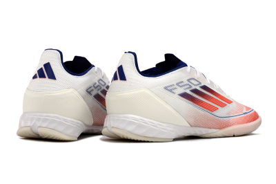 Adidas F50 Pro IC Low-Tops Football Shoes - Blue/Red/Beige