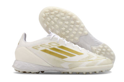 Adidas F50 Pro TF Low-Tops Football Shoes - Beige/White/Gold