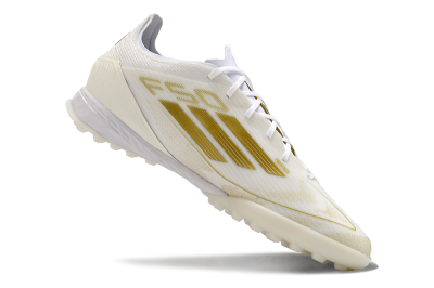 Adidas F50 Pro TF Low-Tops Football Shoes - Beige/White/Gold