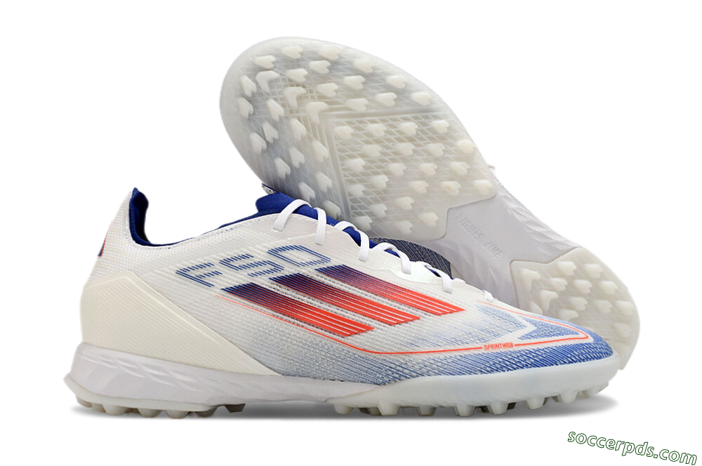 Adidas F50 Pro TF Low-Tops Football Shoes - Blue/Red/Beige 1