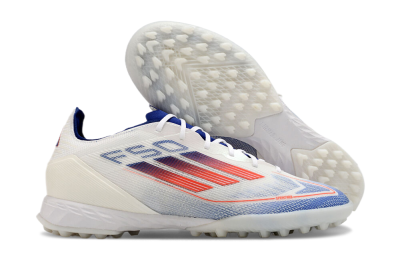 Adidas F50 Pro TF Low-Tops Football Shoes - Blue/Red/Beige