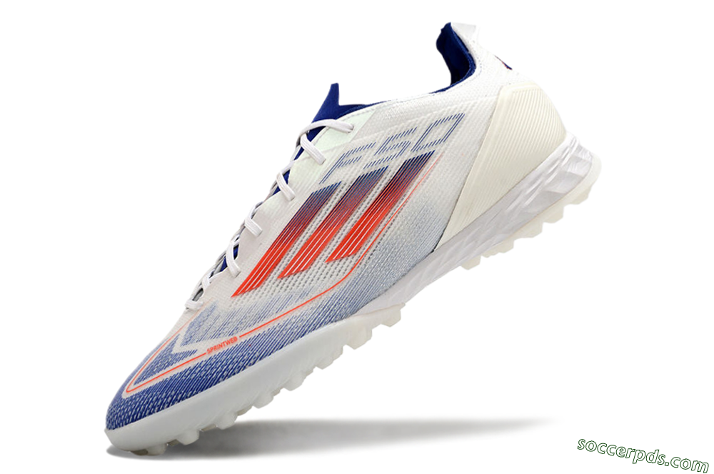 Adidas F50 Pro TF Low-Tops Football Shoes - Blue/Red/Beige 5