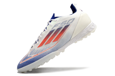 Adidas F50 Pro TF Low-Tops Football Shoes - Blue/Red/Beige