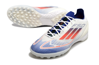 Adidas F50 Pro TF Low-Tops Football Shoes - Blue/Red/Beige