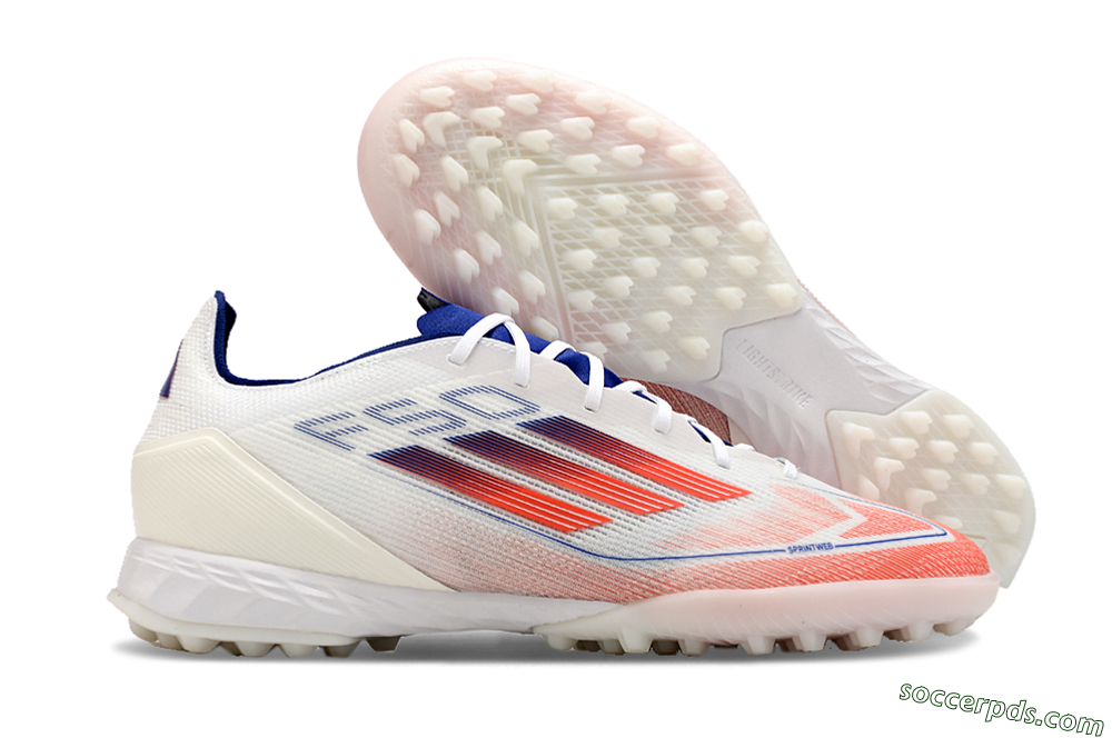 Adidas F50 Pro TF Low-Tops Football Shoes - Blue/Red/Beige 1