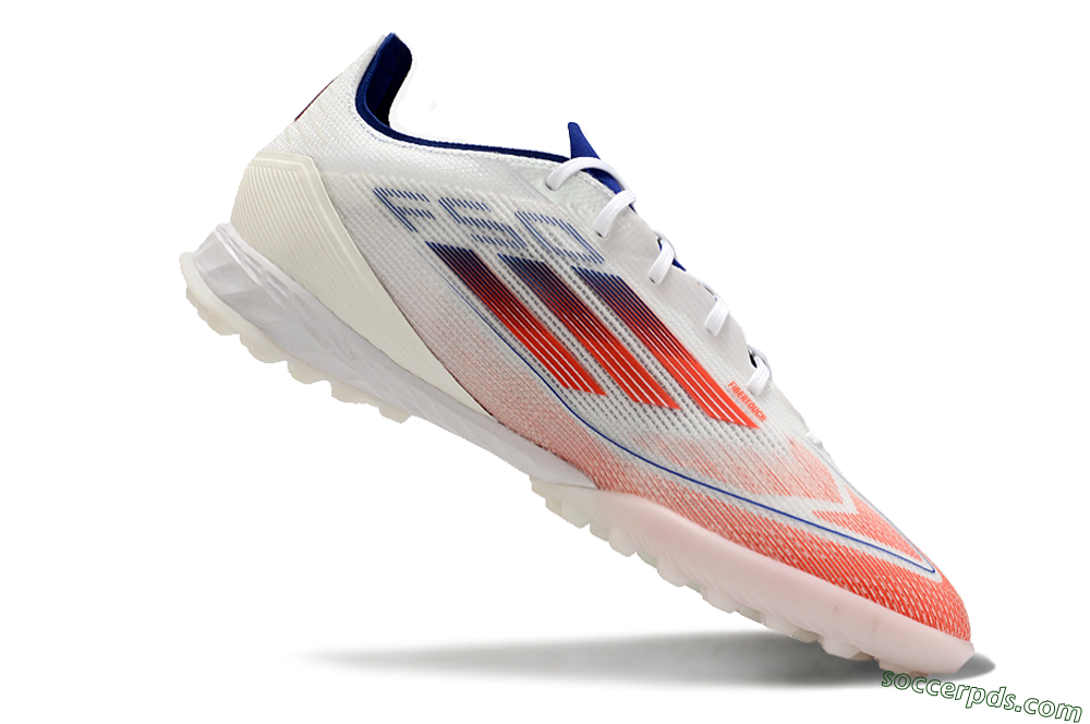 Adidas F50 Pro TF Low-Tops Football Shoes - Blue/Red/Beige 4