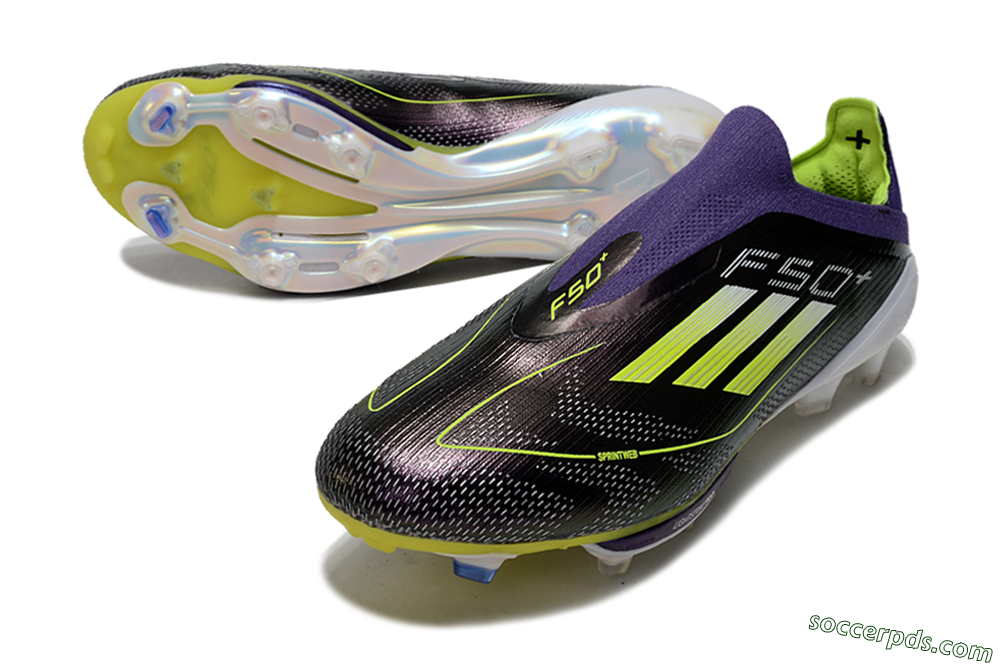 Adidas F50+ Lightstrike Pro FG Low-Tops Football Boots - Purple/Yellow/Blue 3
