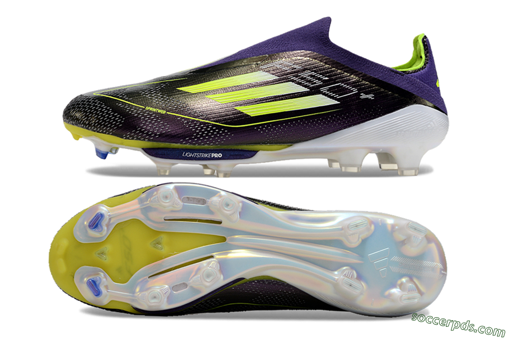 Adidas F50+ Lightstrike Pro FG Low-Tops Football Boots - Purple/Yellow/Blue 0