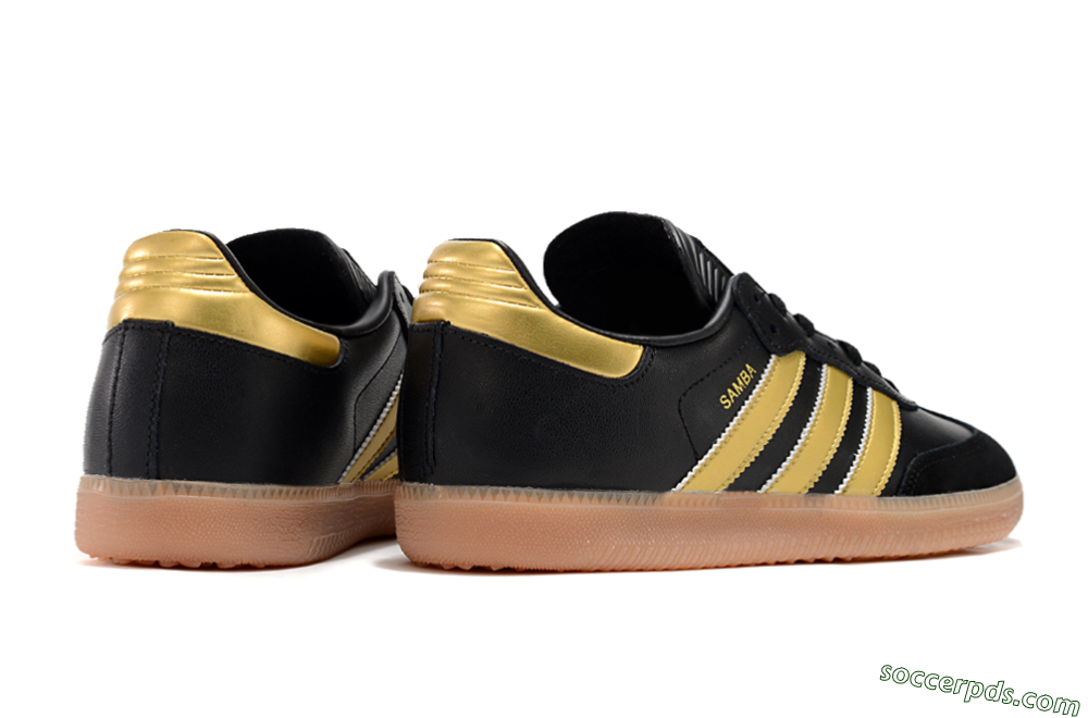Adidas Samba Messi Indoor IC Low-Tops Football Shoes - Black/Gold/Brown 6