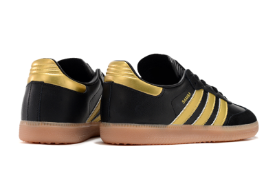 Adidas Samba Messi Indoor IC Low-Tops Football Shoes - Black/Gold/Brown