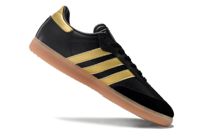 Adidas Samba Messi Indoor IC Low-Tops Football Shoes - Black/Gold/Brown