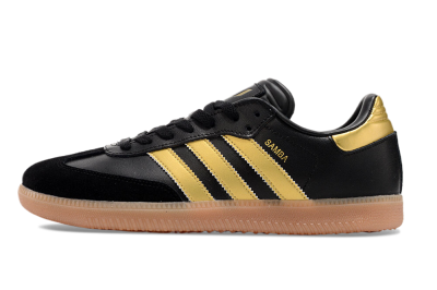 Adidas Samba Messi Indoor IC Low-Tops Football Shoes - Black/Gold/Brown