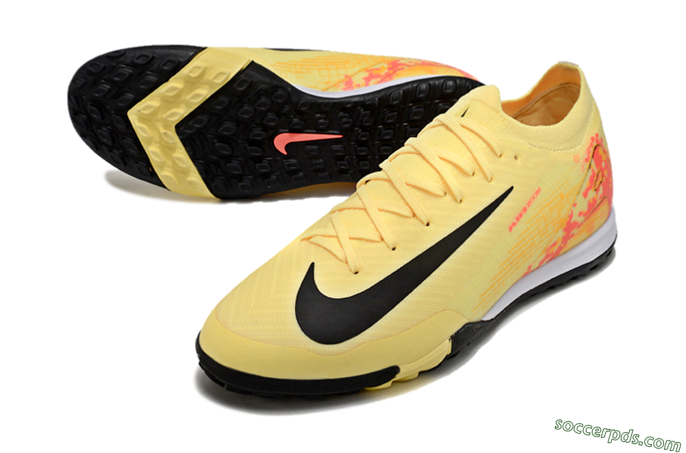 Nike Air Zoom Mercurial Vapor 16 Elit TF Low-Tops Football Shoes - Yellow/Black/Red 3