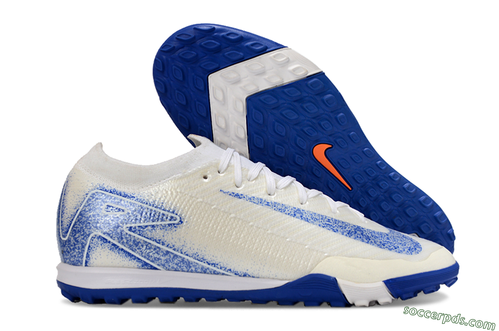 Nike Air Zoom Mercurial Vapor 16 Elit TF Low-Tops Football Shoes - White/Racer Blue 1