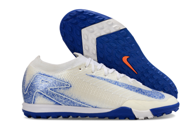 Nike Air Zoom Mercurial Vapor 16 Elit TF Low-Tops Football Shoes - White/Racer Blue