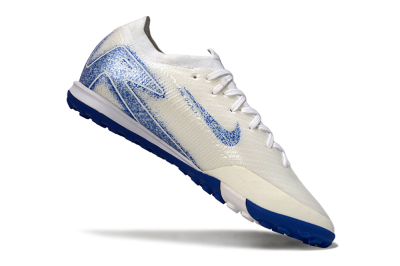 Nike Air Zoom Mercurial Vapor 16 Elit TF Low-Tops Football Shoes - White/Racer Blue