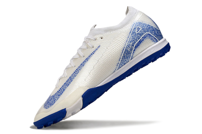 Nike Air Zoom Mercurial Vapor 16 Elit TF Low-Tops Football Shoes - White/Racer Blue