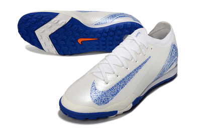 Nike Air Zoom Mercurial Vapor 16 Elit TF Low-Tops Football Shoes - White/Racer Blue