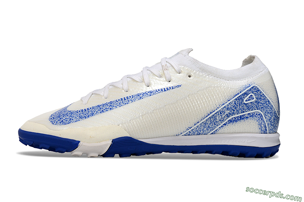 Nike Air Zoom Mercurial Vapor 16 Elit TF Low-Tops Football Shoes - White/Racer Blue 2
