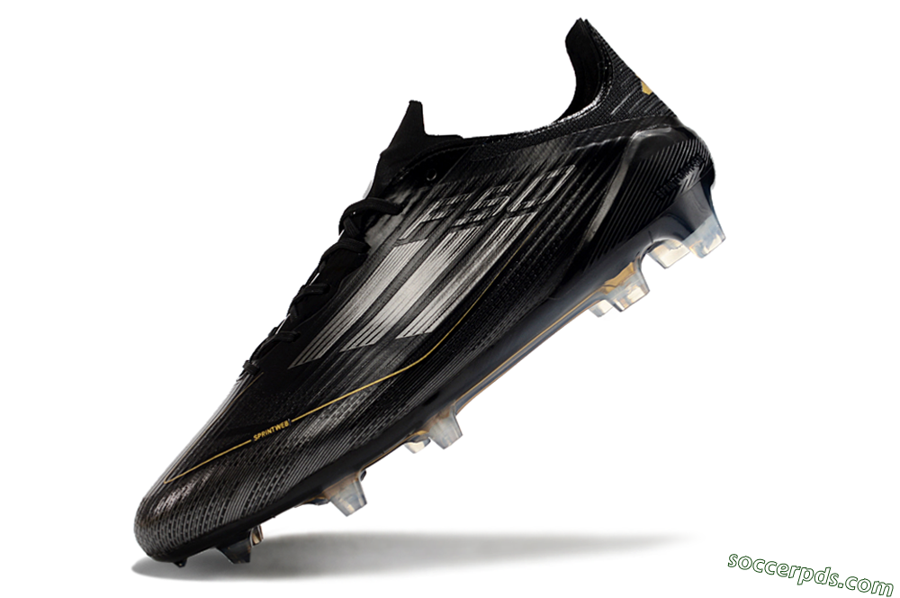 Adidas F50 Elite FG Low-Tops Football Boots - Black/Silver/Gold 5