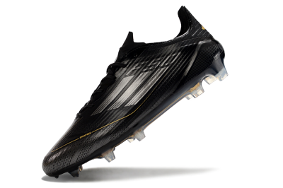 Adidas F50 Elite FG Low-Tops Football Boots - Black/Silver/Gold