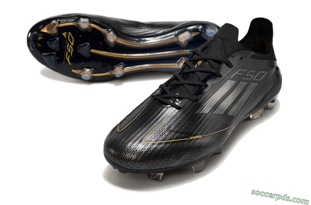 Adidas F50 Elite FG Low-Tops Football Boots - Black/Silver/Gold 3