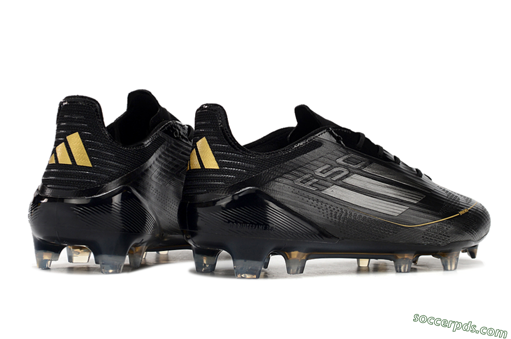 Adidas F50 Elite FG Low-Tops Football Boots - Black/Silver/Gold 6