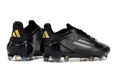 Adidas F50 Elite FG Low-Tops Football Boots - Black/Silver/Gold