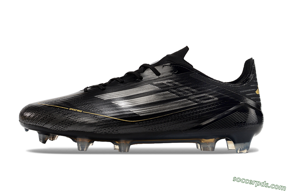 Adidas F50 Elite FG Low-Tops Football Boots - Black/Silver/Gold 2