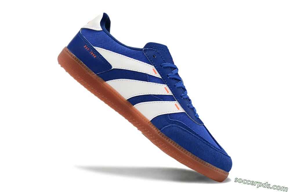 Adidas Predator 24 League Low IC Low-Tops Football Shoes - Blue/White/Brown 4
