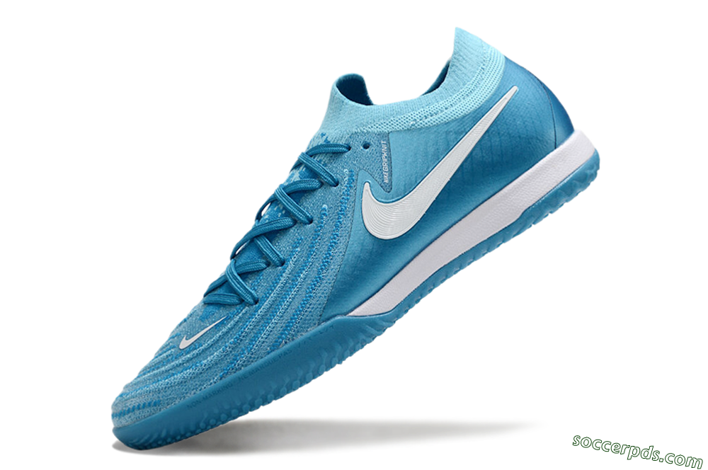 Nike Phantom GX 2 Elite IC Low-Tops Football Shoes - Blue Fury/White 5